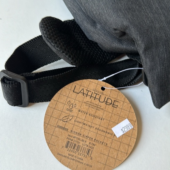 NEW FITKICKS Latitude Active Lifestyle Sling Bag Backpack - Black Color - Picture 11 of 12